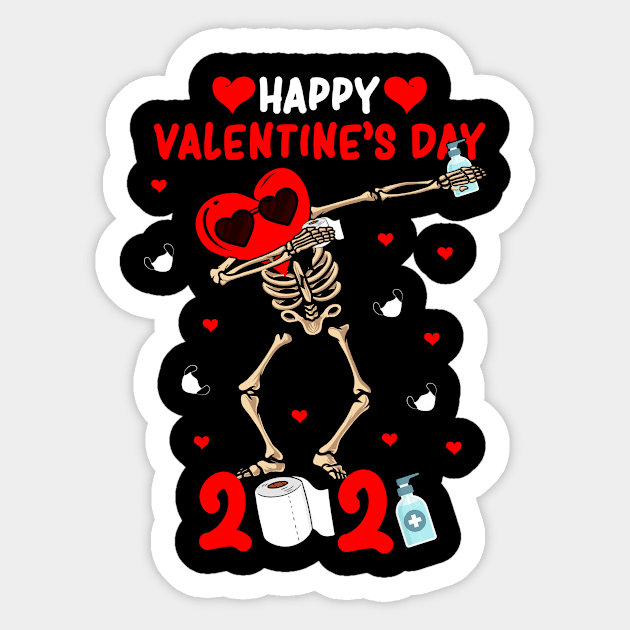 Dabbing Heart In A Mask Design Sticker by 2blackcherries